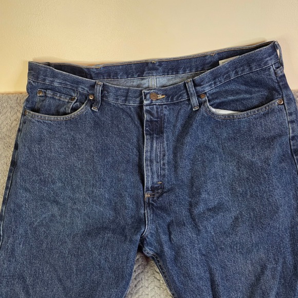 Wrangler Men's Jeans 40x30 Blue Denim Regular Fit Straight Leg Classic - Picture 2 of 7